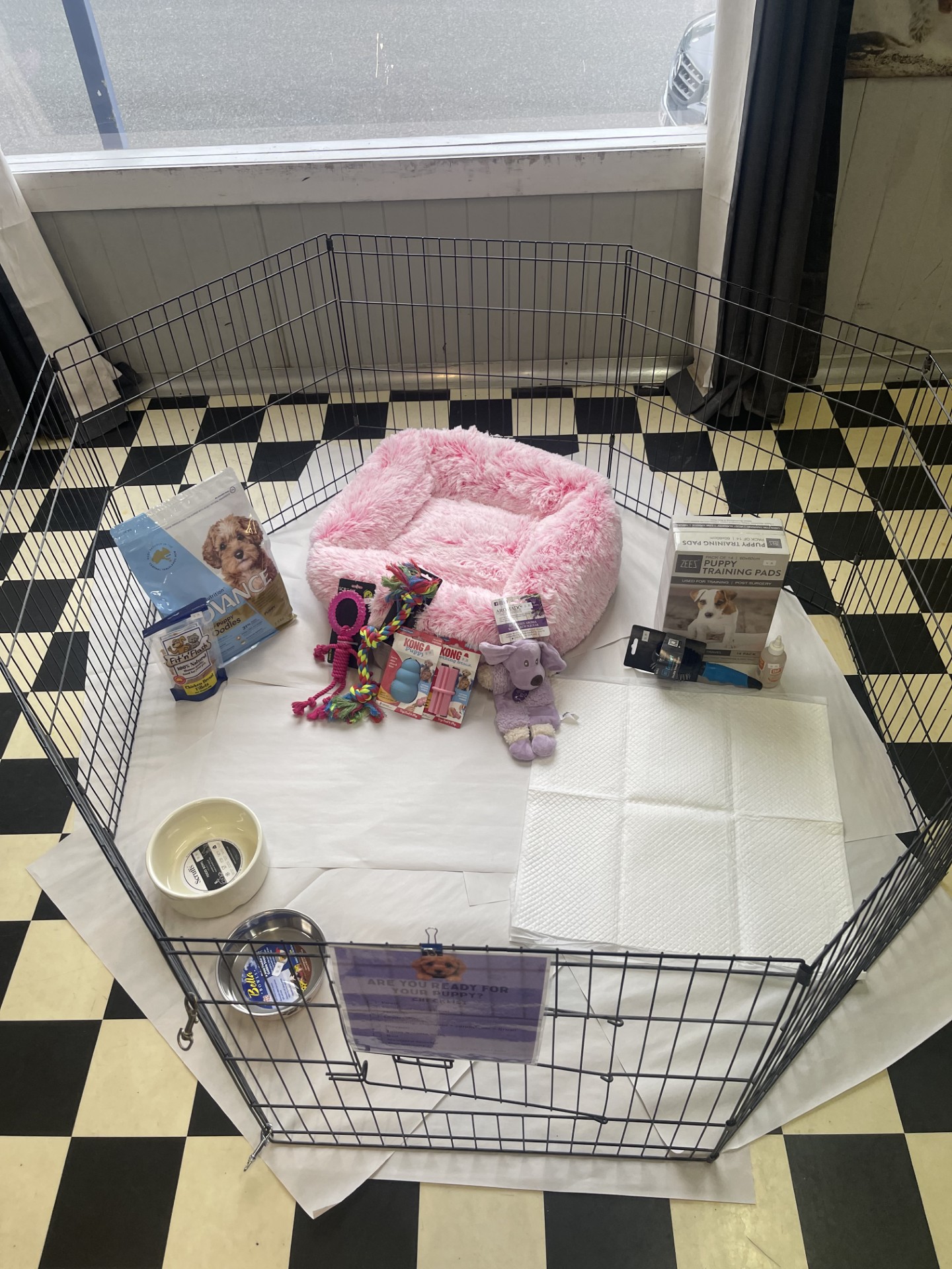 Puppy Playpen Setup